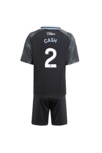 Aston Villa Matty Cash #2 Jalkapallovaatteet Lasten Vieraspeliasu 2025-26 Lyhythihainen (+ Lyhyet housut)